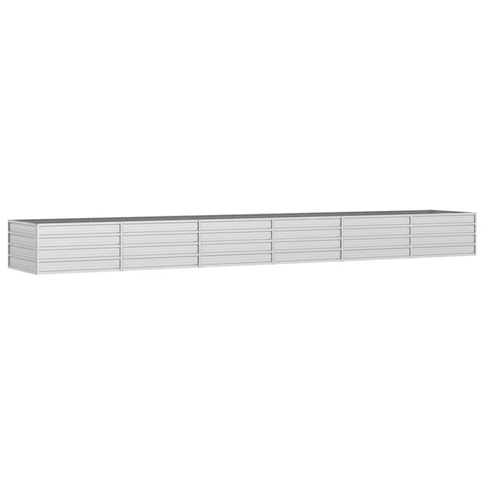 Strat înălțat de grădină argintiu 480x40x45 cm oțel galvanizat - WALTI WALTI