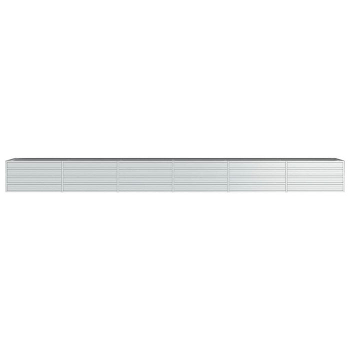 Strat înălțat de grădină argintiu 480x40x45 cm oțel galvanizat - WALTI WALTI