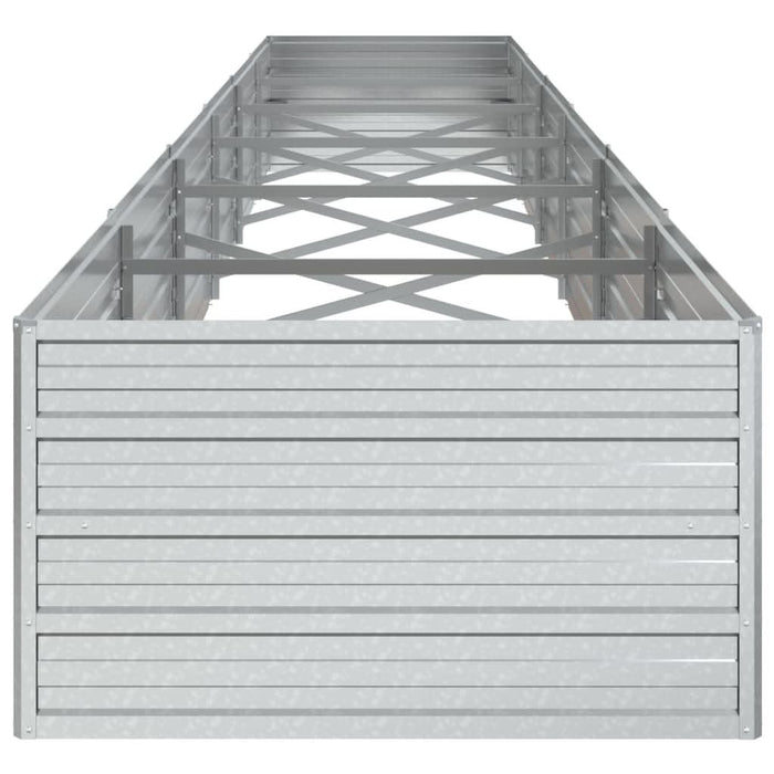 Strat înălțat de grădină argintiu 480x40x45 cm oțel galvanizat - WALTI WALTI