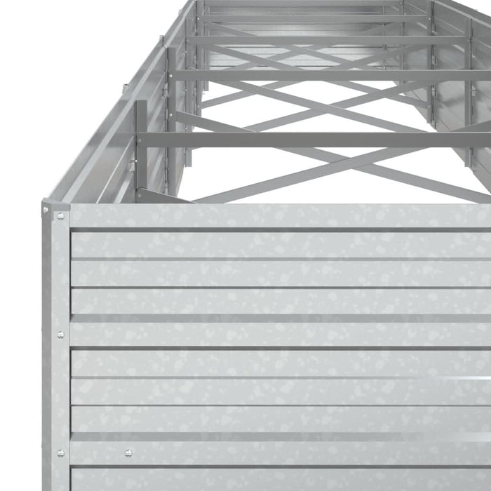 Strat înălțat de grădină argintiu 480x40x45 cm oțel galvanizat - WALTI WALTI
