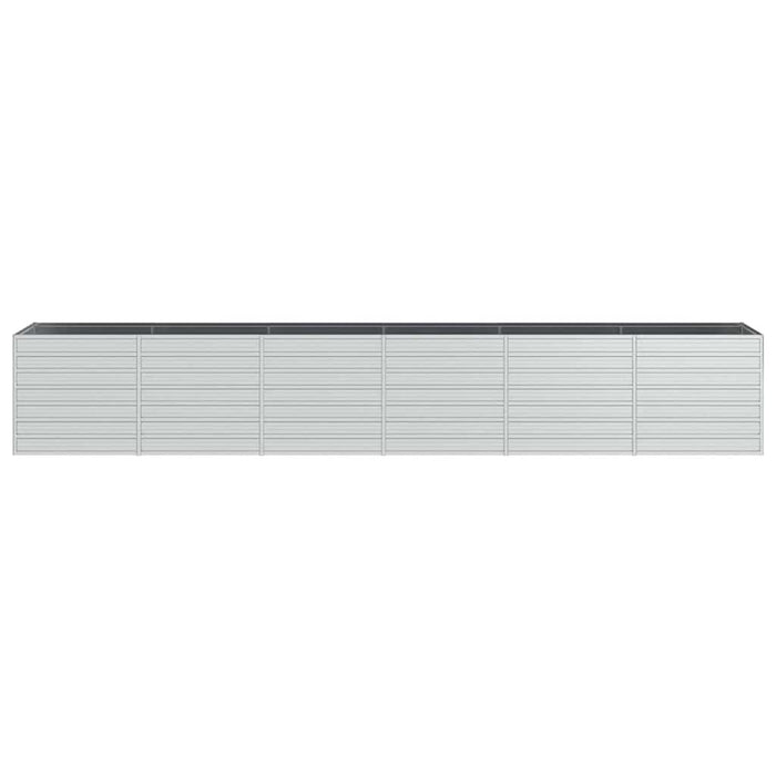 Strat înălțat de grădină argintiu 480x80x77 cm oțel galvanizat WALTI