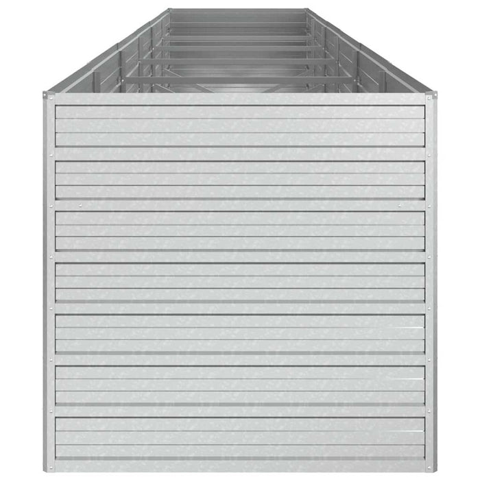 Strat înălțat de grădină argintiu 480x80x77 cm oțel galvanizat WALTI