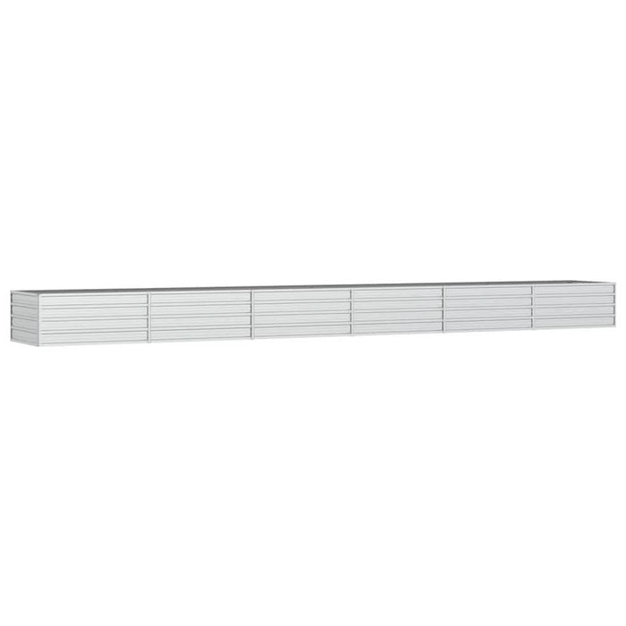 Strat înălțat de grădină argintiu 600x80x45 cm oțel galvanizat - WALTI WALTI
