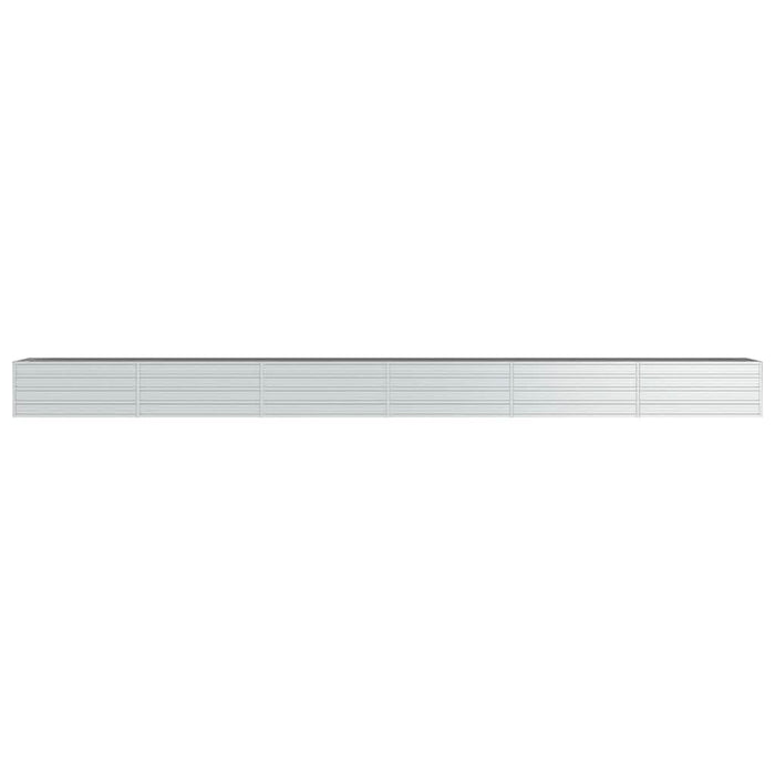 Strat înălțat de grădină argintiu 600x80x45 cm oțel galvanizat - WALTI WALTI