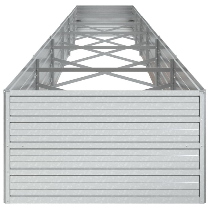 Strat înălțat de grădină argintiu 600x80x45 cm oțel galvanizat - WALTI WALTI