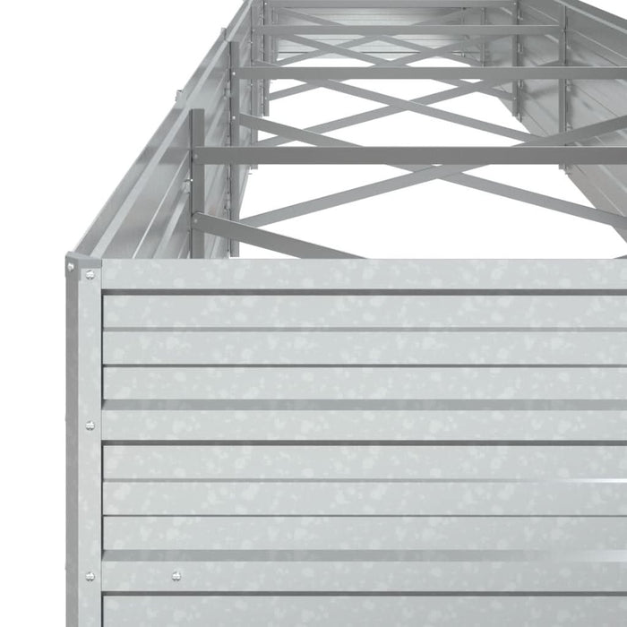 Strat înălțat de grădină argintiu 600x80x45 cm oțel galvanizat - WALTI WALTI