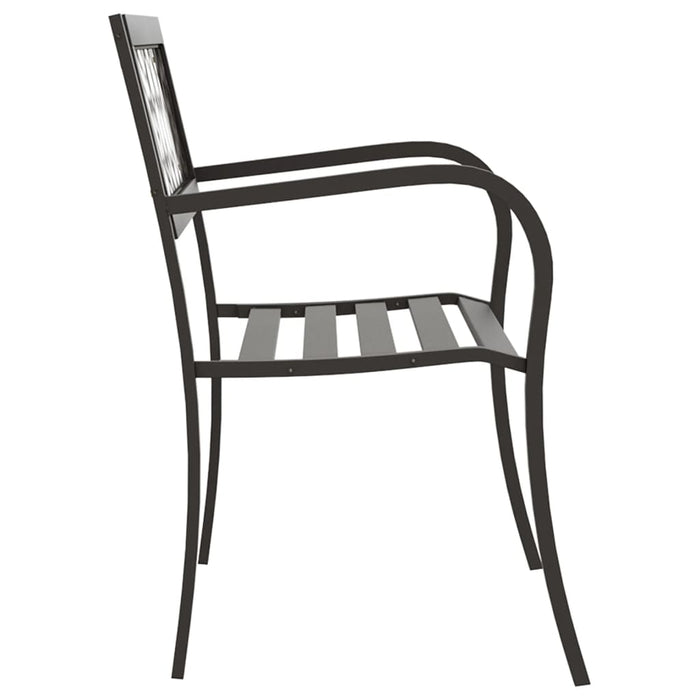 Bancă de grădină, negru, 125 cm, oțel - WALTI WALTI