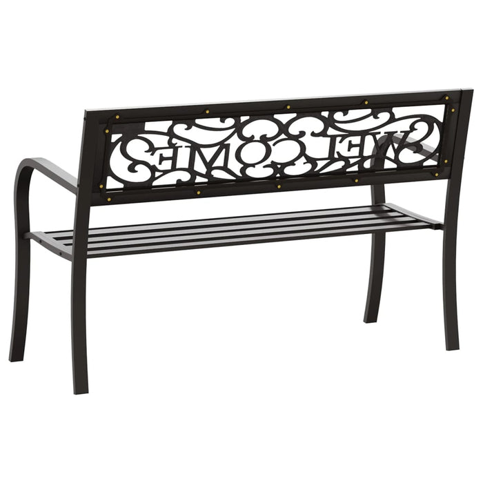 Bancă de grădină, negru, 125 cm, oțel - WALTI WALTI