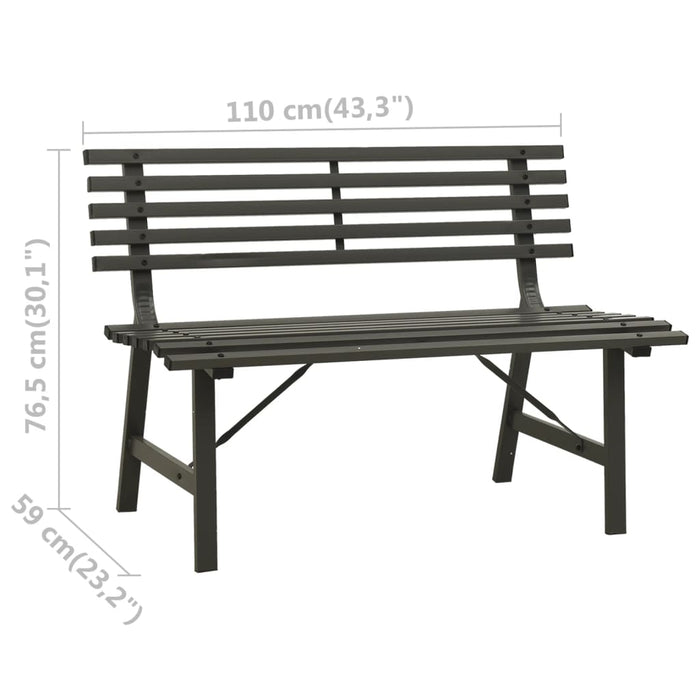 Bancă de grădină, negru, 110 cm, oțel - WALTI WALTI