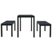 Set mobilier de grădină, 3 piese, negru, WPC și oțel - WALTI WALTI