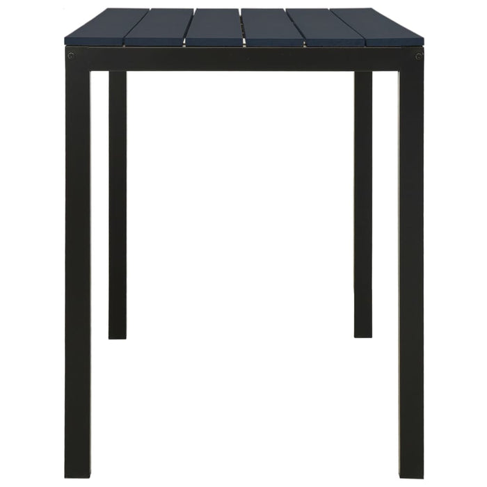 Set mobilier de grădină, 3 piese, negru, WPC și oțel - WALTI WALTI