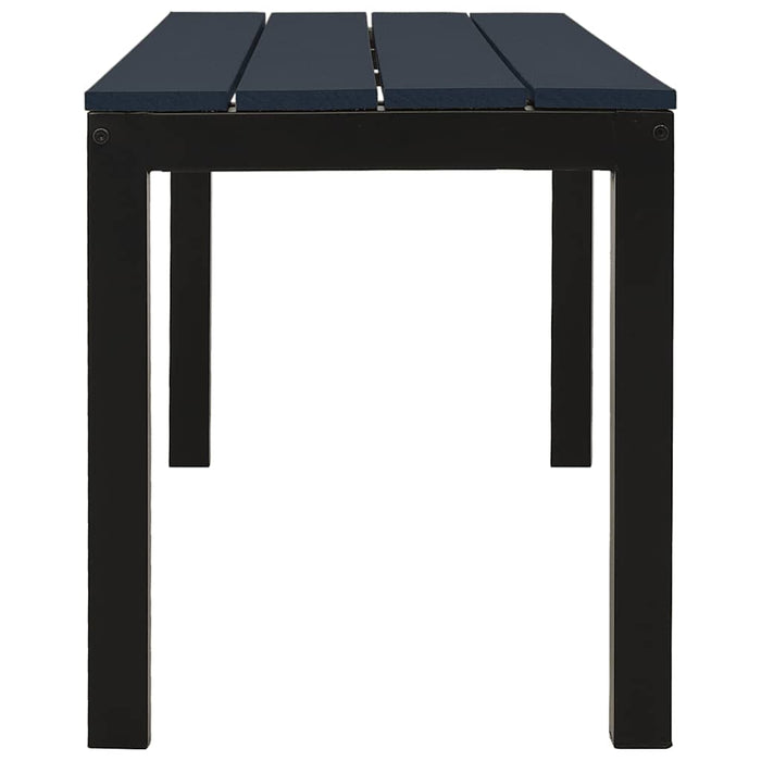 Bancă de grădină, negru, 110 cm, oțel și WPC - WALTI WALTI