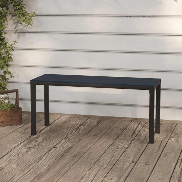 Bancă de grădină, negru, 110 cm, oțel și WPC - WALTI WALTI