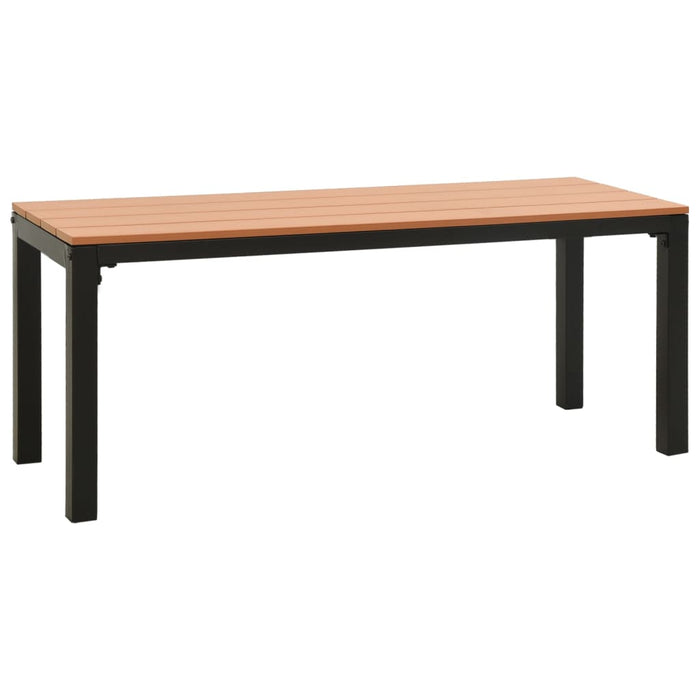 Bancă de grădină, maro și negru, 110 cm, oțel și WPC - WALTI WALTI