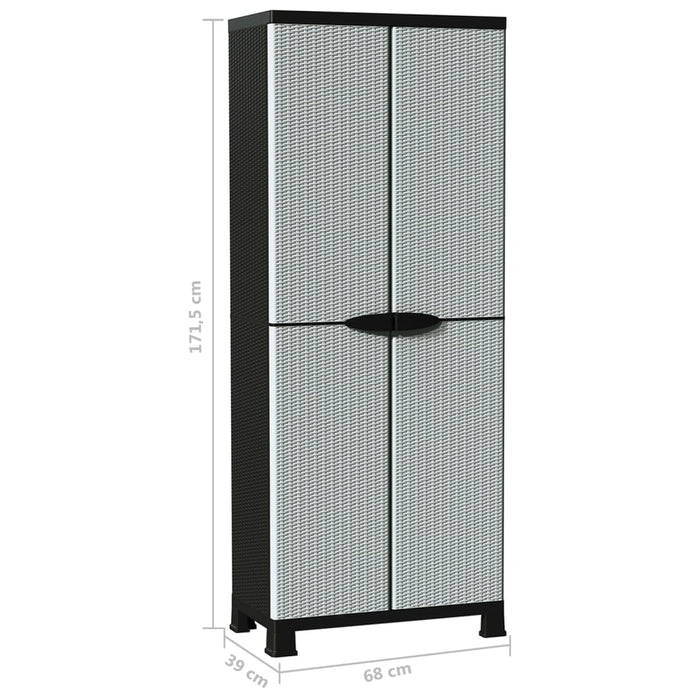 Dulap, 68x39x171,5 cm, design de ratan - WALTI WALTI