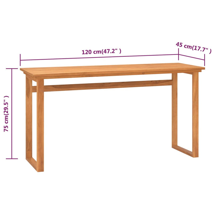 Birou ,120x45x75 cm, lemn masiv de tec - WALTI WALTI