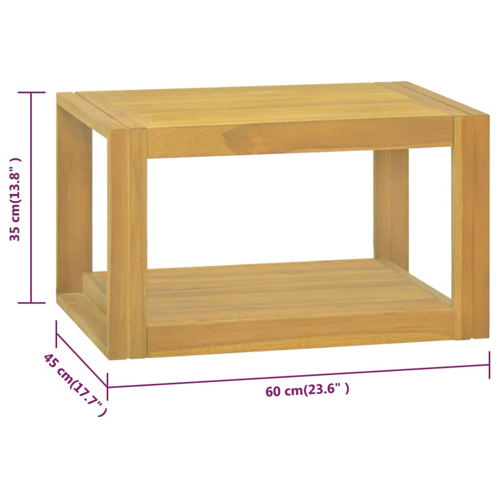 Dulap de baie suspendat, 60x45x35 cm, lemn masiv de tec WALTI