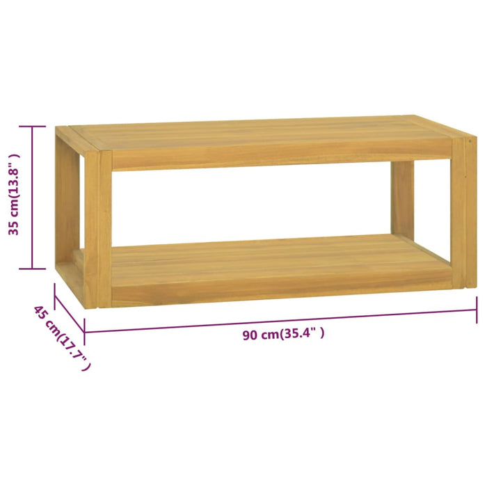 Dulap de baie suspendat, 90x45x35 cm, lemn masiv de tec - WALTI WALTI