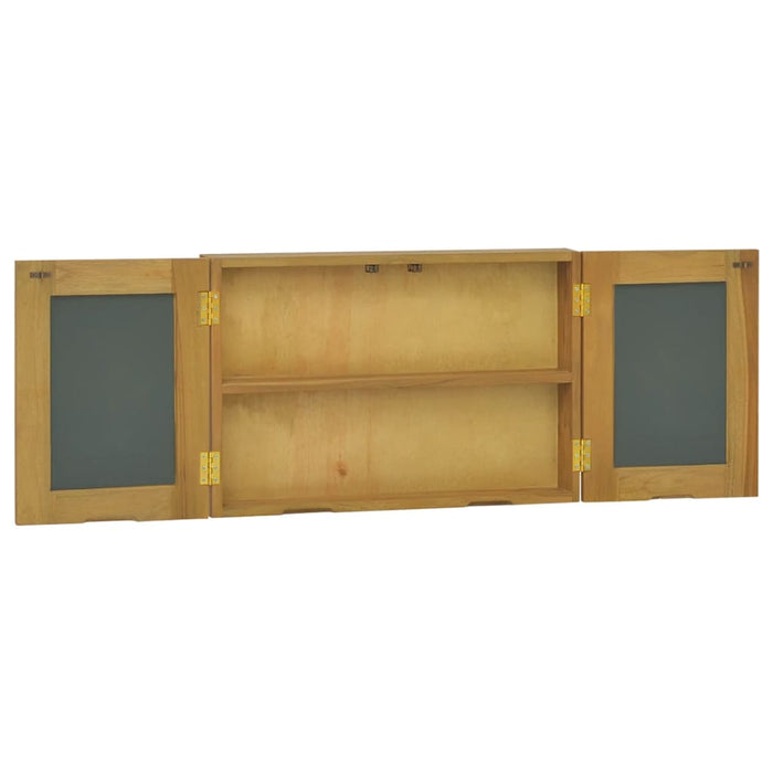 Dulap cu oglindă, 60x10x40 cm, lemn masiv de tec - WALTI WALTI