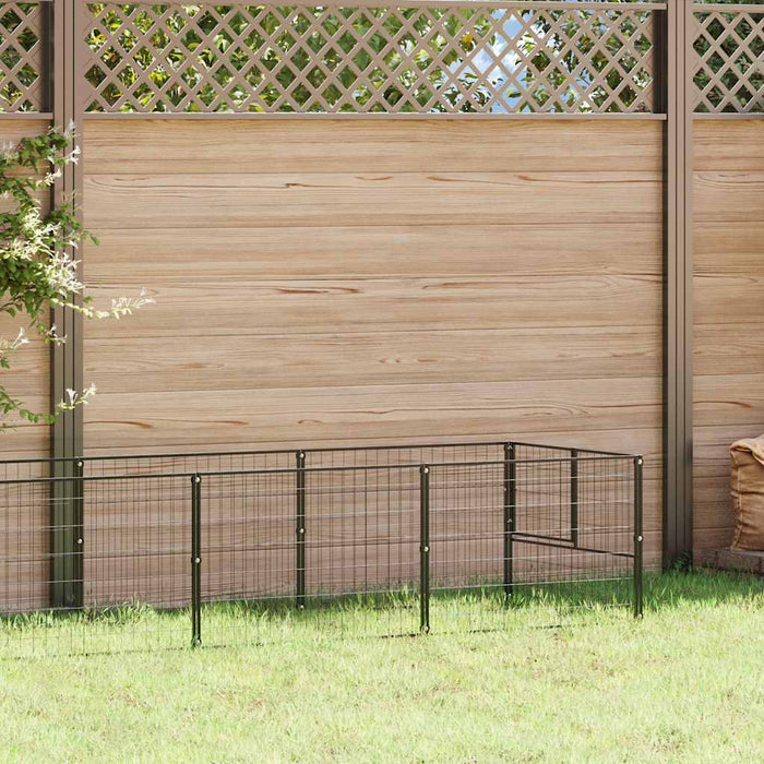 Padoc pentru câini, negru, 7 m², oțel - WALTI WALTI