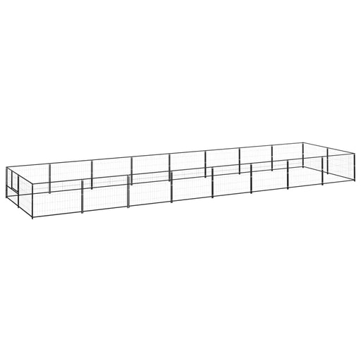 Padoc pentru câini, negru, 16 m², oțel - WALTI WALTI