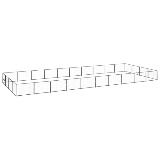 Padoc pentru câini, negru, 40 m², oțel - WALTI WALTI