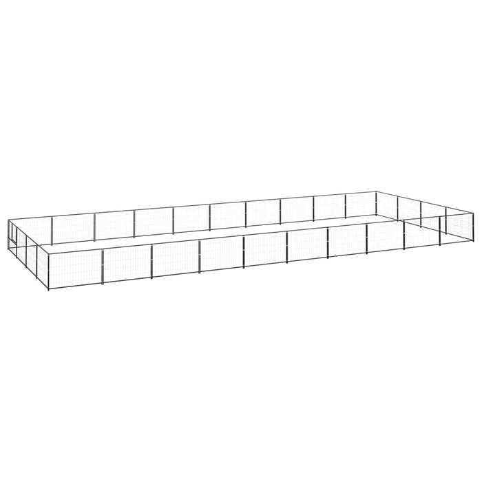 Padoc pentru câini, negru, 40 m², oțel - WALTI WALTI