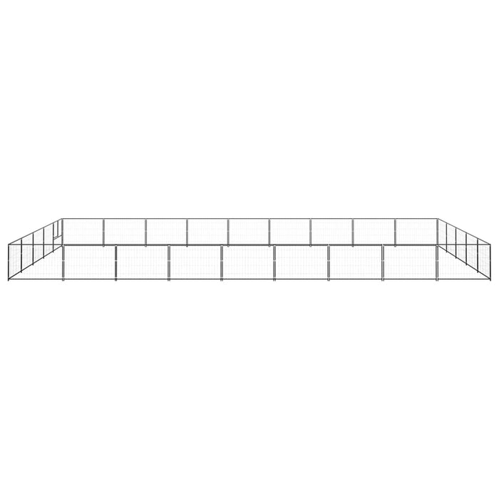 Padoc pentru câini, negru, 45 m², oțel - WALTI WALTI