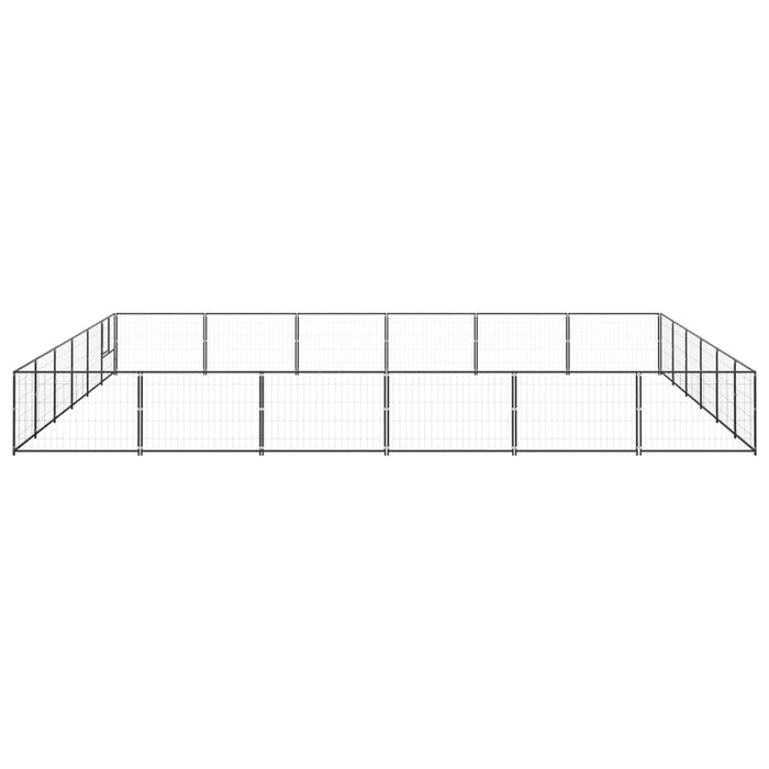 Padoc pentru câini, negru, 36 m², oțel - WALTI WALTI