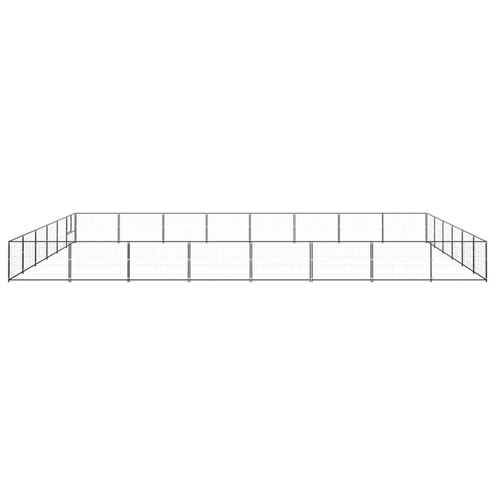 Padoc pentru câini, negru, 48 m², oțel - WALTI WALTI