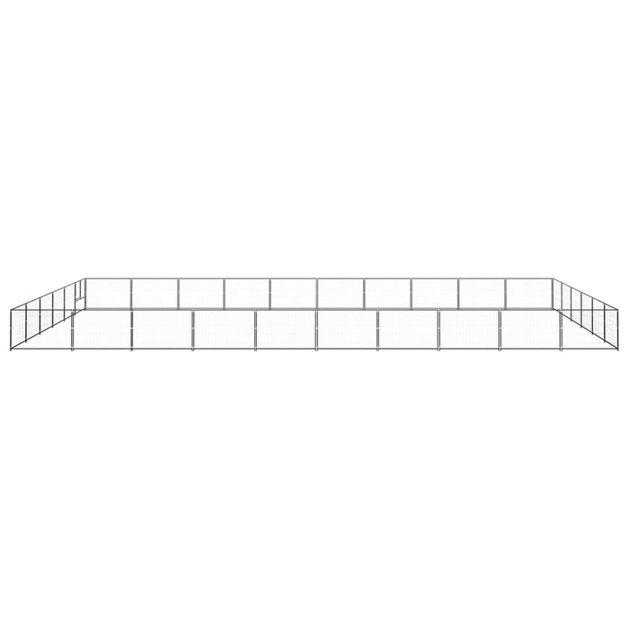 Padoc pentru câini, negru, 60 m², oțel - WALTI WALTI