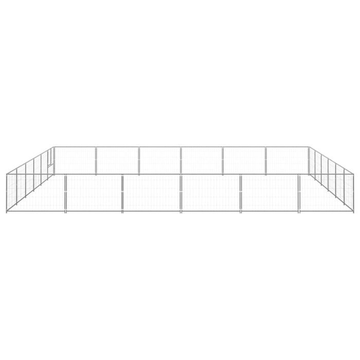 Padoc pentru câini, argintiu, 36 m², oțel - WALTI WALTI