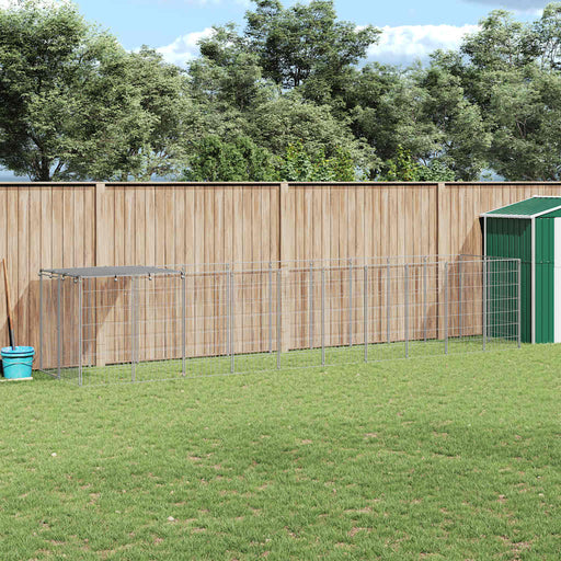 Padoc pentru câini, argintiu, 6,05 m², oțel - WALTI WALTI