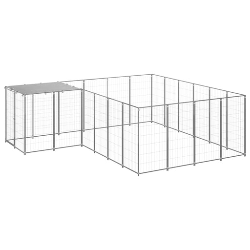 Padoc pentru câini, argintiu, 8,47 m², oțel - WALTI WALTI