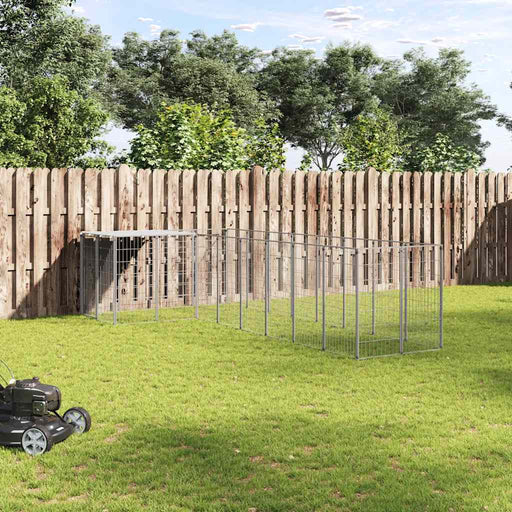 Padoc pentru câini, argintiu, 6,05 m², oțel - WALTI WALTI