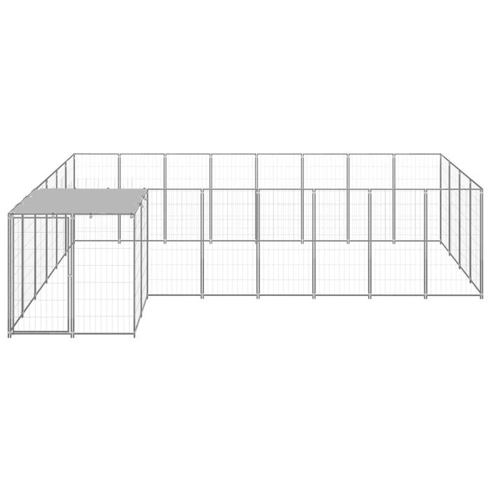 Padoc pentru câini, argintiu, 10,89 m², oțel - WALTI WALTI