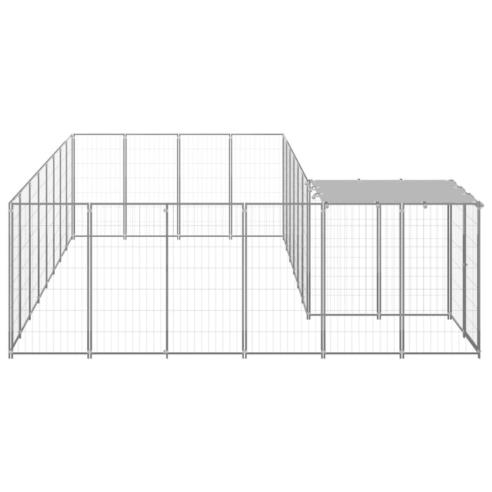 Padoc pentru câini, argintiu, 10,89 m², oțel - WALTI WALTI