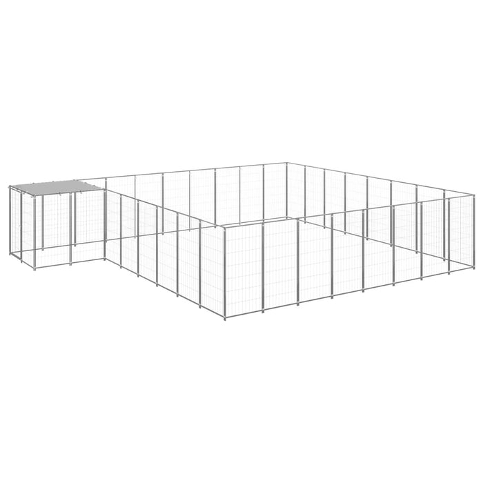 Padoc pentru câini, argintiu, 20,57 m², oțel - WALTI WALTI
