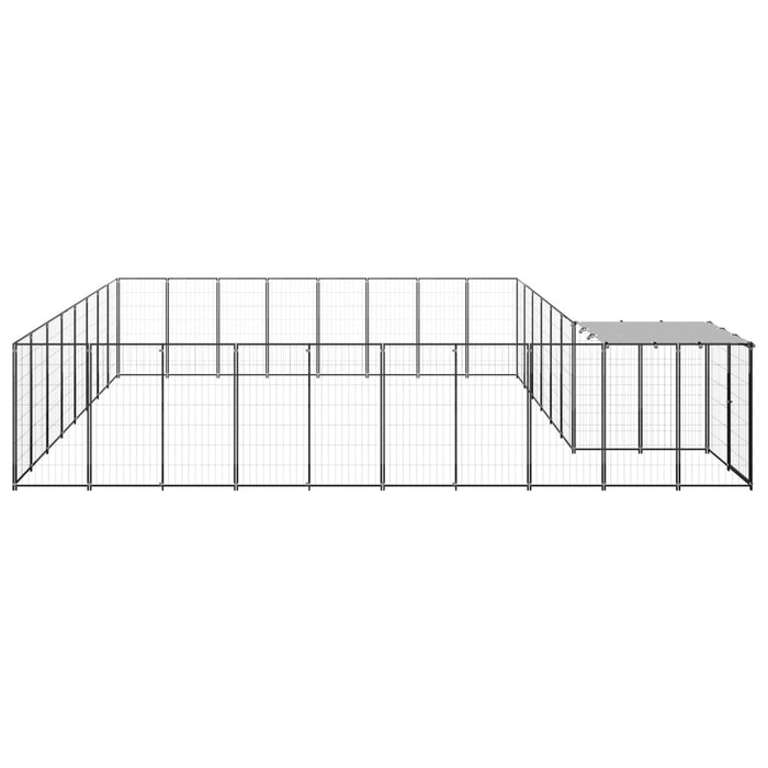 Padoc pentru câini, argintiu, 20,57 m², oțel - WALTI WALTI