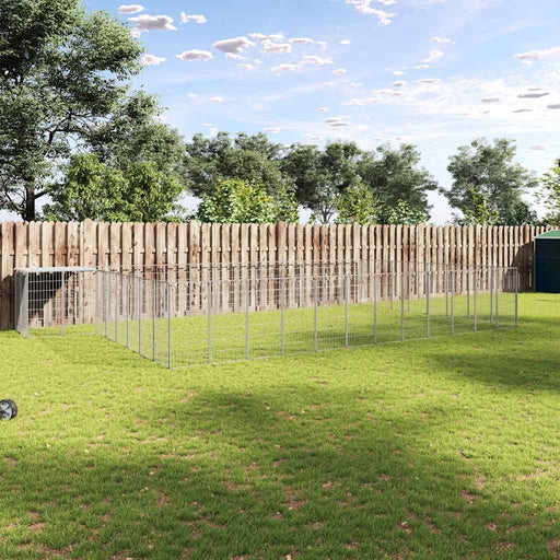 Padoc pentru câini, argintiu, 25,41 m², oțel - WALTI WALTI