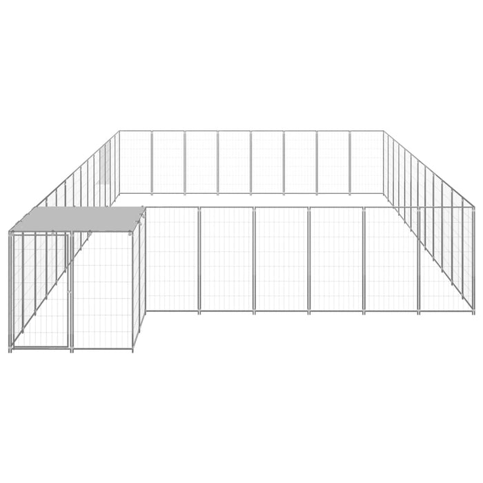 Padoc pentru câini, argintiu, 30,25 m², oțel - WALTI WALTI