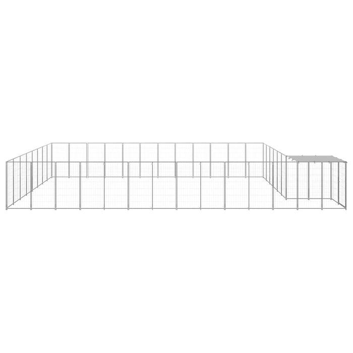 Padoc pentru câini, argintiu, 30,25 m², oțel - WALTI WALTI