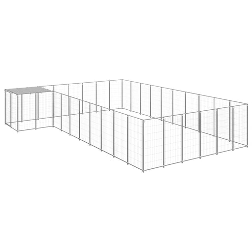 Padoc pentru câini, argintiu, 19,36 m², oțel - WALTI WALTI