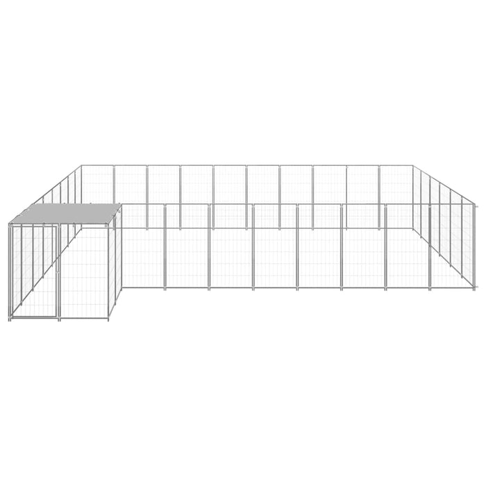 Padoc pentru câini, argintiu, 19,36 m², oțel - WALTI WALTI