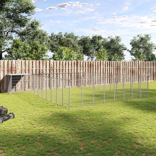 Padoc pentru câini, argintiu, 25,41 m², oțel - WALTI WALTI