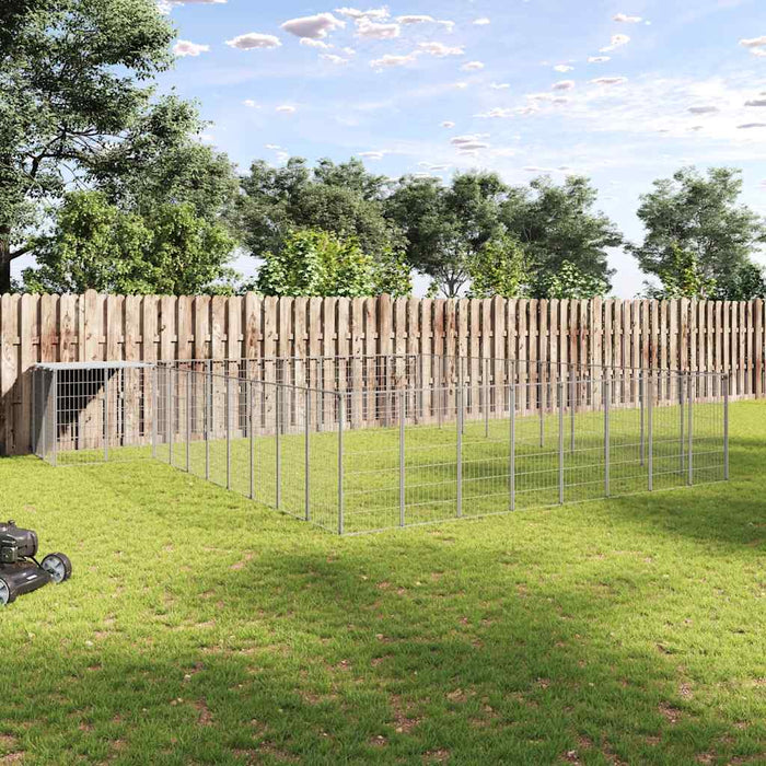 Padoc pentru câini, argintiu, 25,41 m², oțel - WALTI WALTI