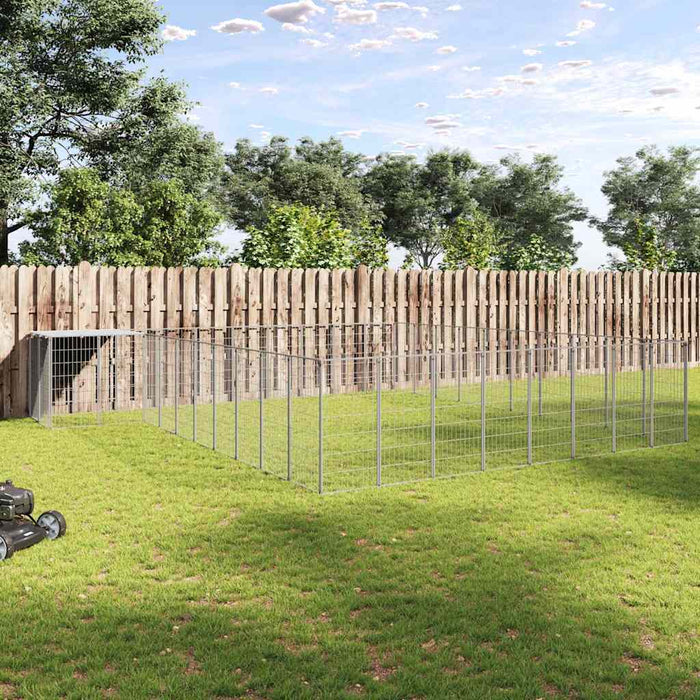 Padoc pentru câini, argintiu, 37,51 m², oțel - WALTI WALTI