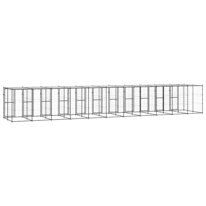 Padoc pentru câini de exterior cu acoperiș, 26,62 m², oțel WALTI