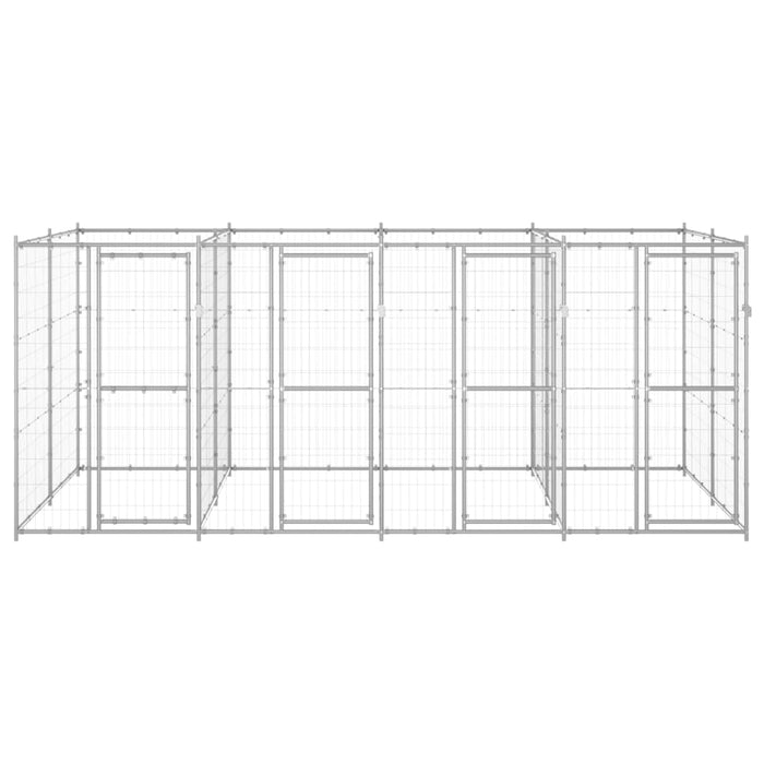 Padoc pentru câini de exterior, 9,68 m², oțel galvanizat - WALTI WALTI