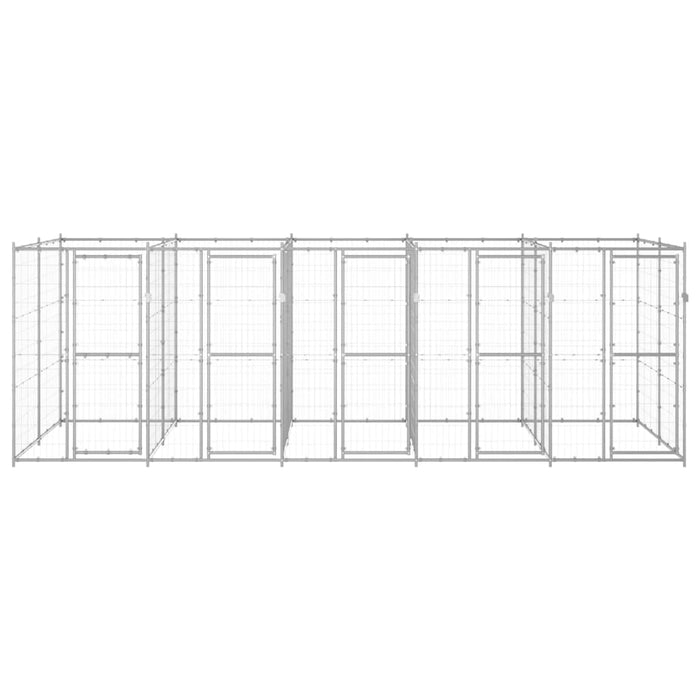Padoc pentru câini de exterior, 12,1 m², oțel galvanizat - WALTI WALTI